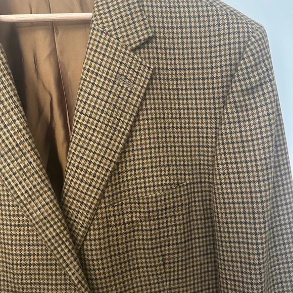 Arnold Brant 100% Cashmere Men's Checkered Blazer